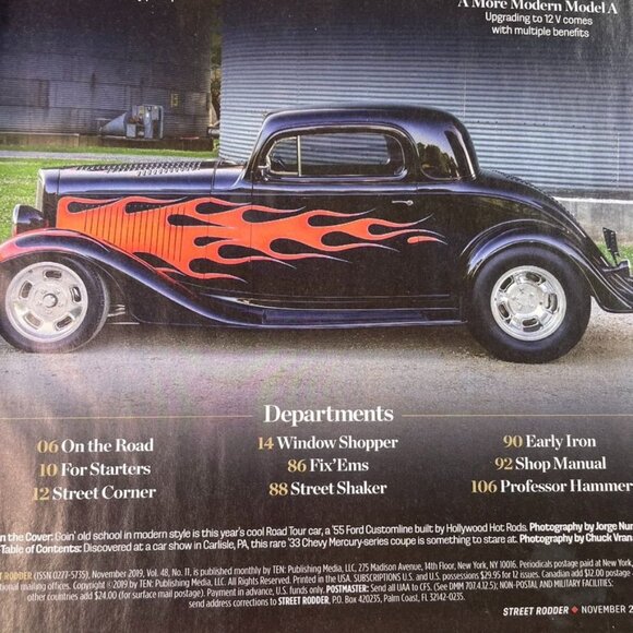Street Rodder Magazine November 2019 u Vol 48  No 11 Car Restoration Tips Tricks - Picture 5 of 8